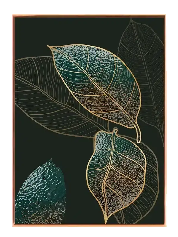 Gilded Leaf Veins Plakat