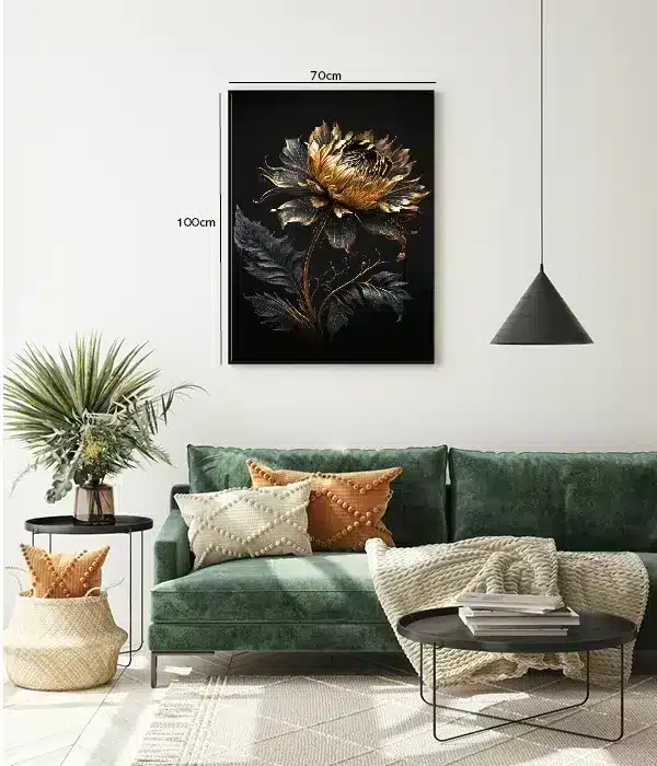 Golden Bloom Contours Plakat