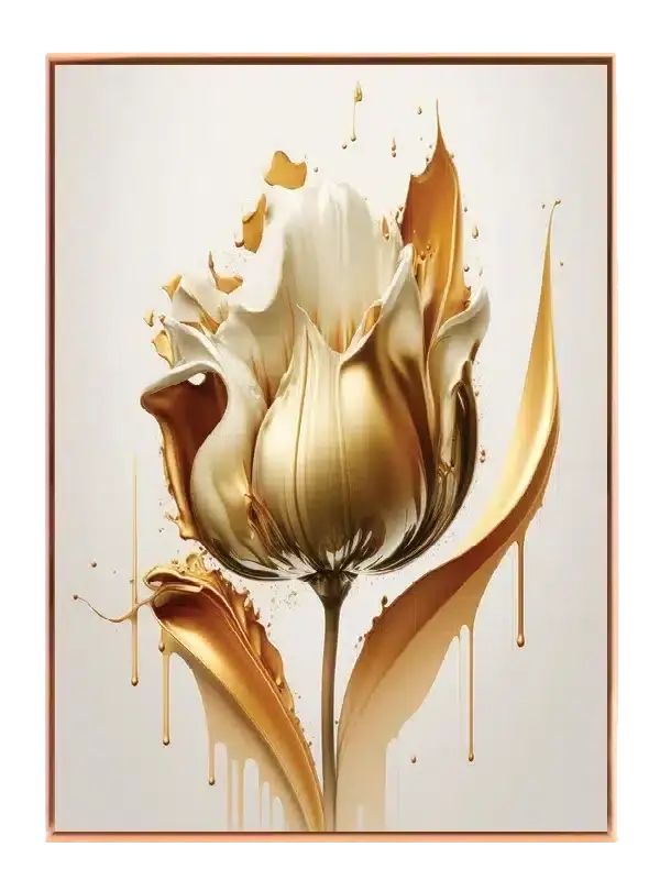 Golden Bloom Splash Plakat
