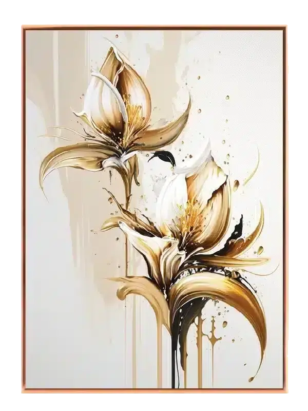 Golden Lily Bloom Plakat