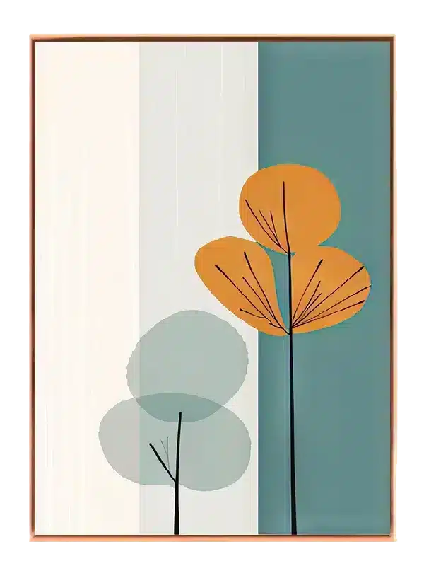 Translucent Leaf Silhouettes Plakat