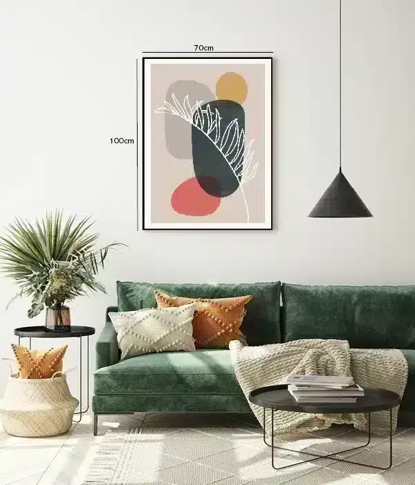 Veined Leaf Silhouette Plakat