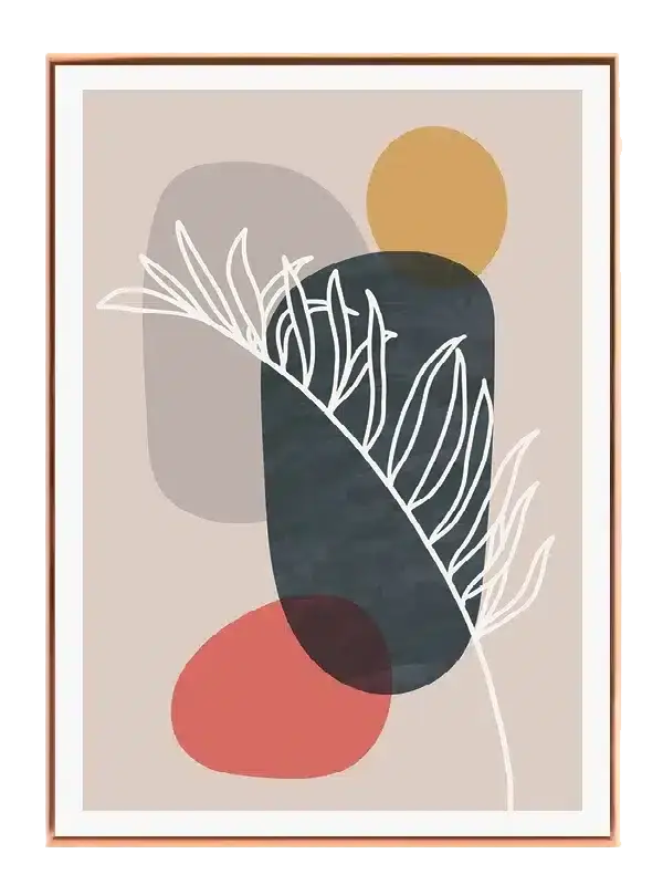 Veined Leaf Silhouette Plakat