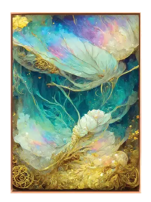 Iridescent Bloom Veins Plakat