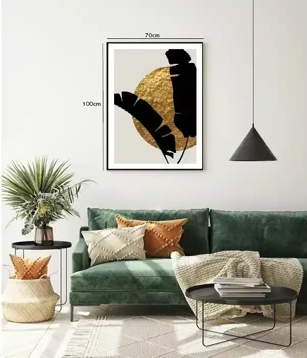 Golden Sunleaf Silhouette Plakat