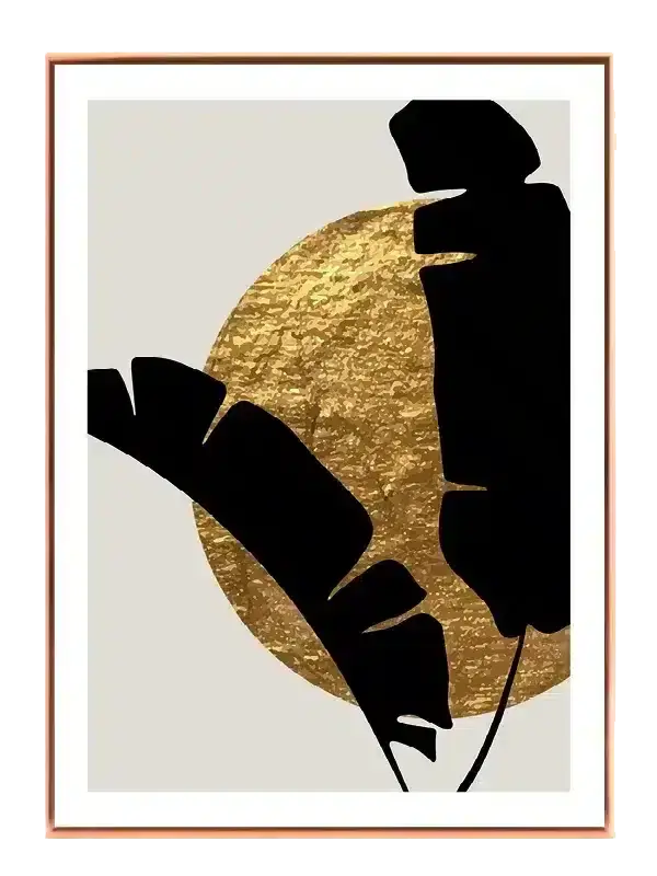 Golden Sunleaf Silhouette Plakat