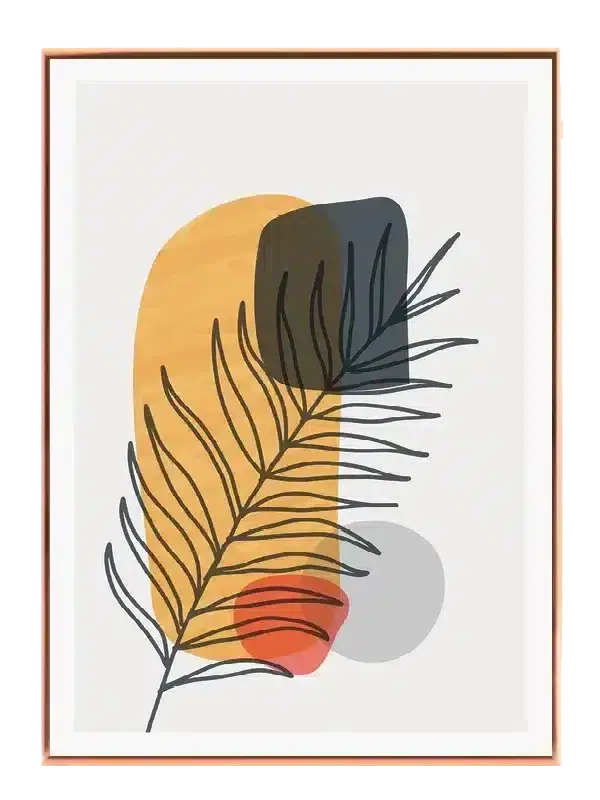 Layered Palm Contours Plakat
