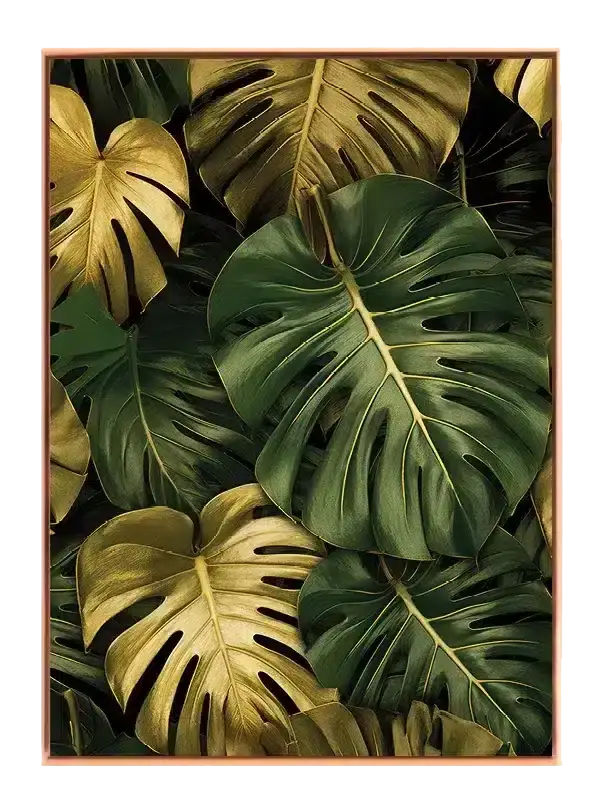 Golden Monstera Layers Plakat