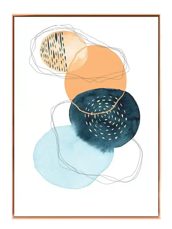 Orbiting Color Rings Plakat
