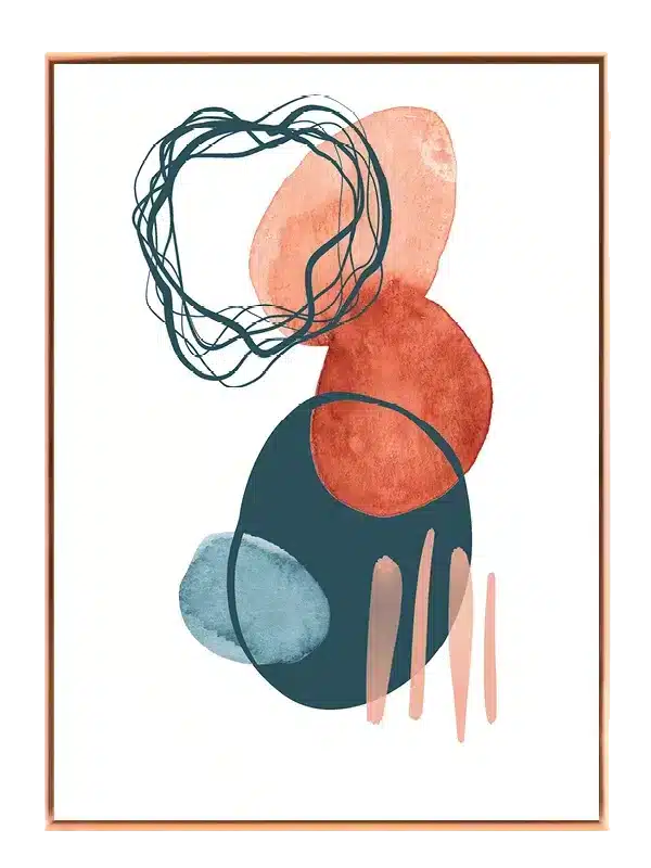 Organic Layered Forms Plakat