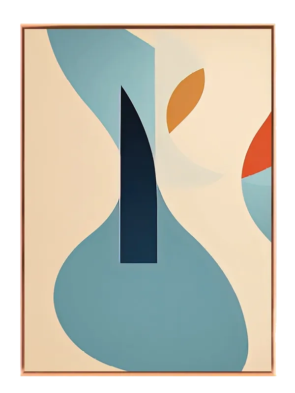 Curved Color Harmony Plakat