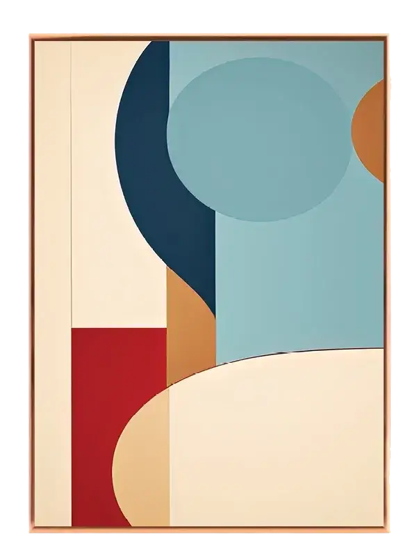Curved Layer Composition Plakat