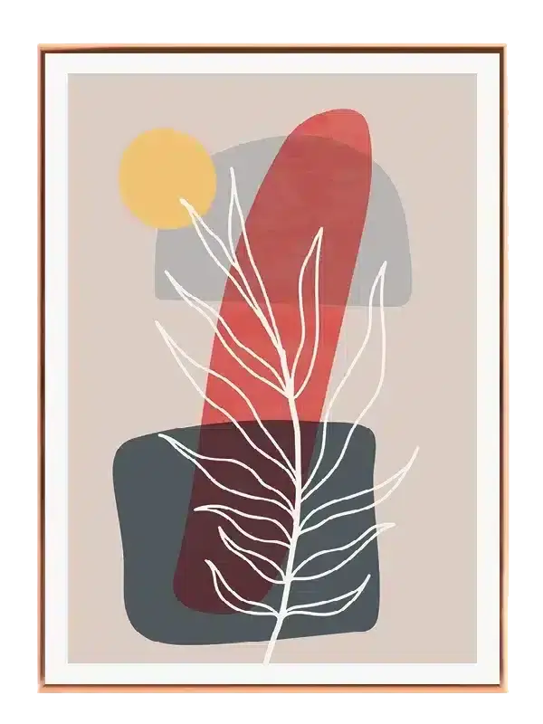 Veiled Leaf Silhouette Plakat