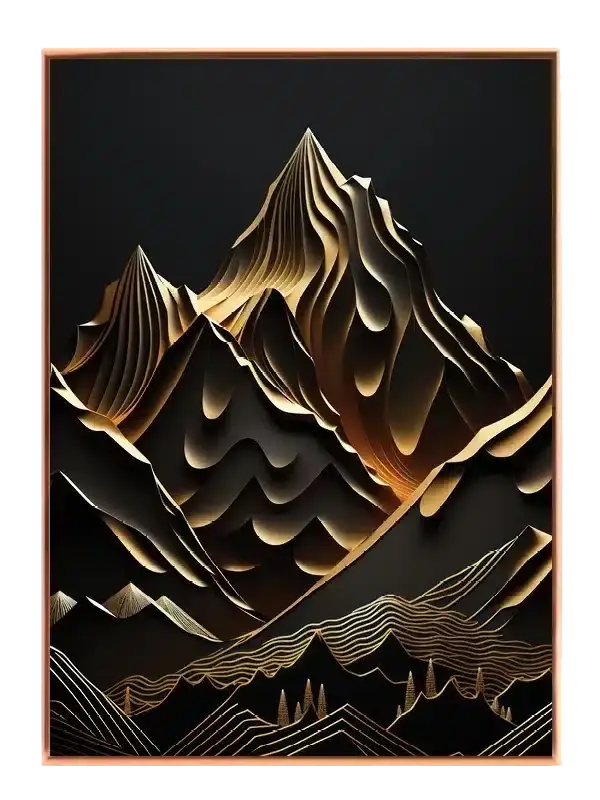 Golden Mountain Veins Plakat