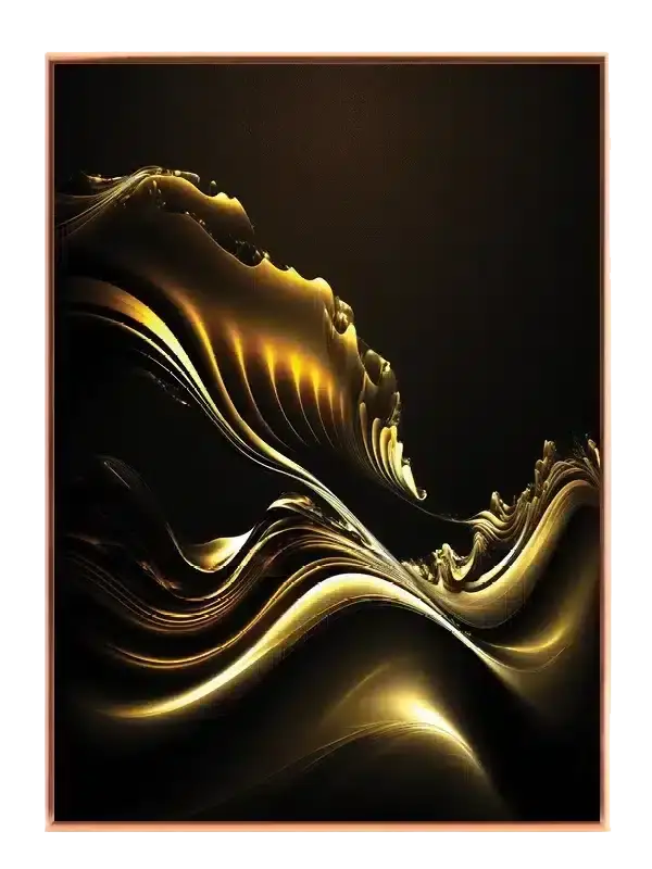 Golden Wave Flow Plakat