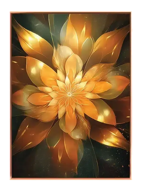 Golden Bloom Radiance Plakat