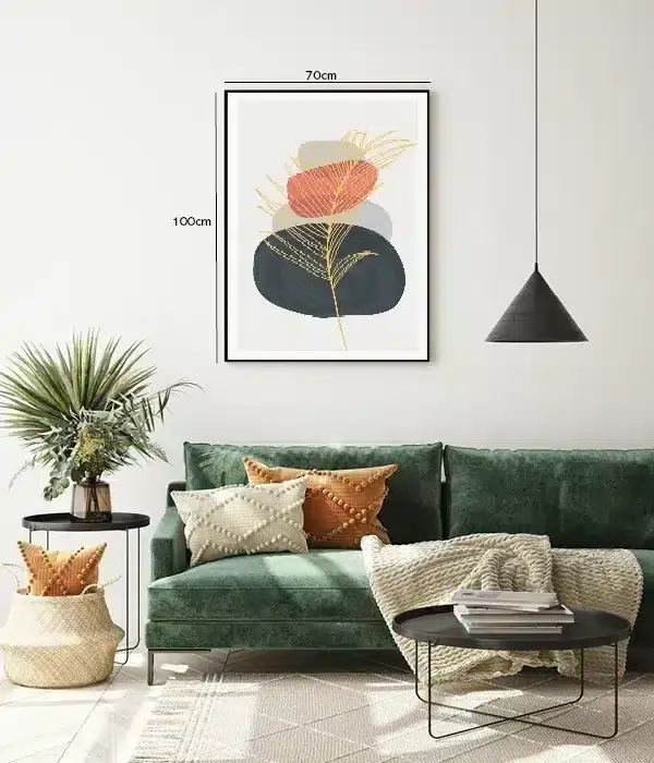 Golden Palm Contours Plakat