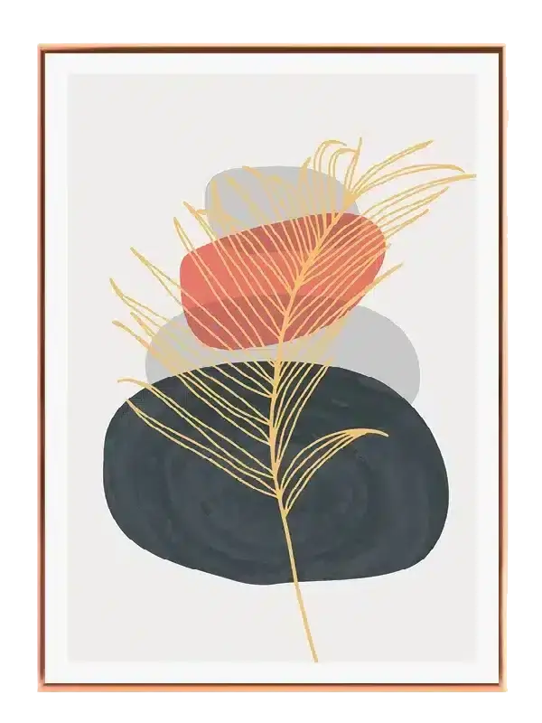 Golden Palm Contours Plakat