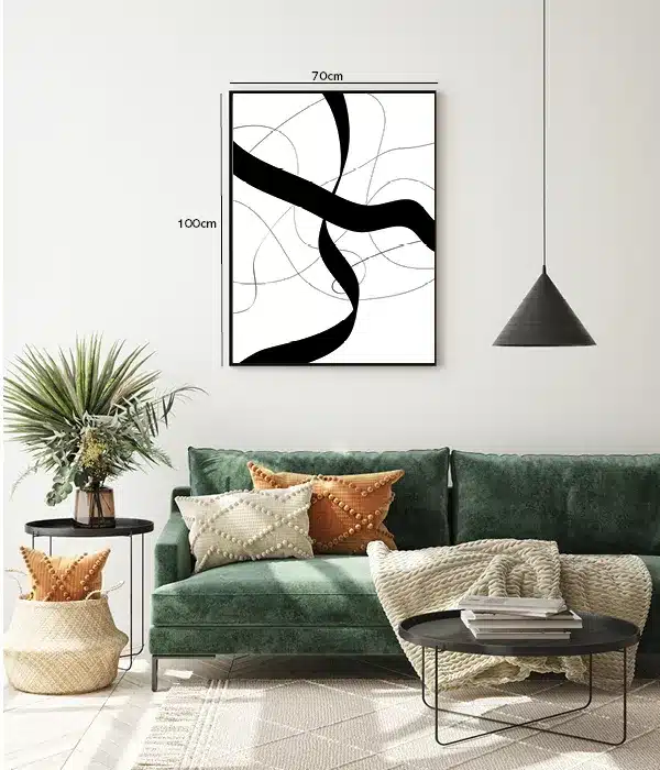 Flowing Ribbon Contours Plakat
