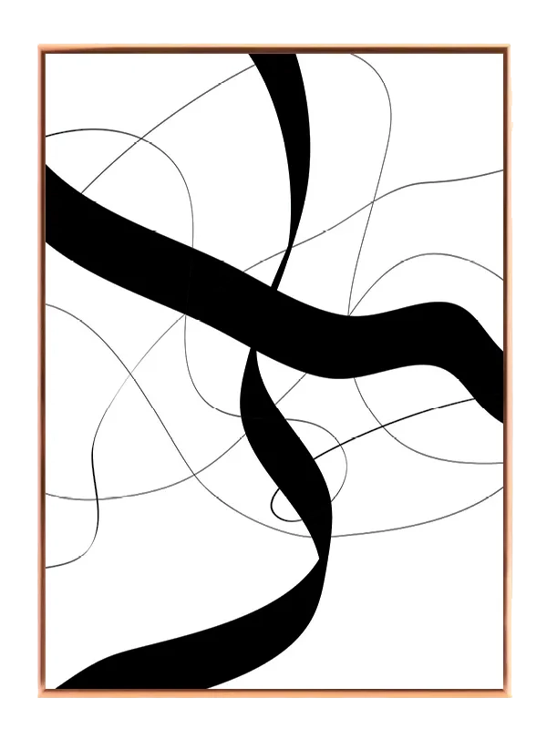 Flowing Ribbon Contours Plakat