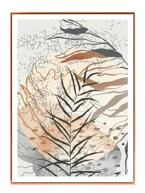 Ethereal Leaf Contours Plakat
