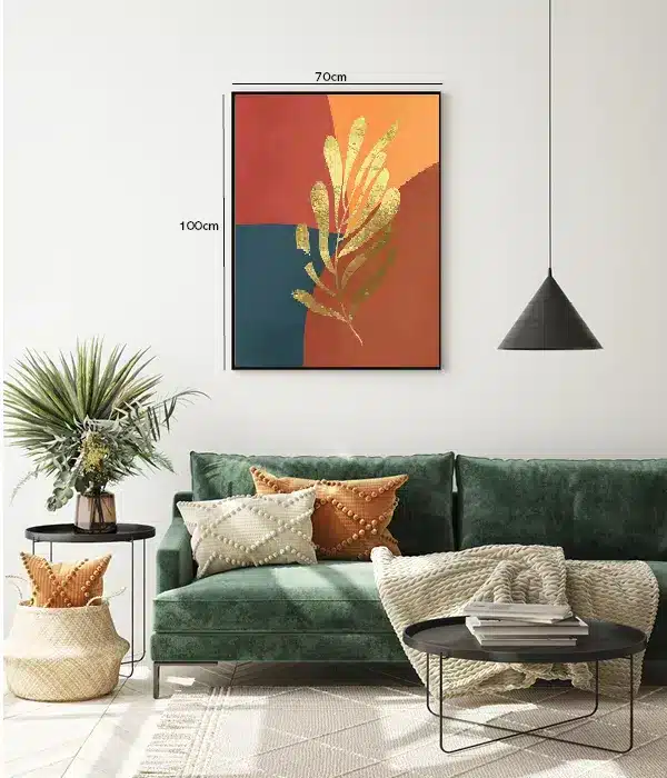 Golden Fern Silhouette Plakat