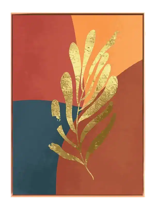 Golden Fern Silhouette Plakat