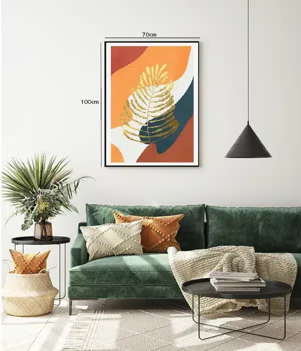 Golden Fern Leaf Plakat