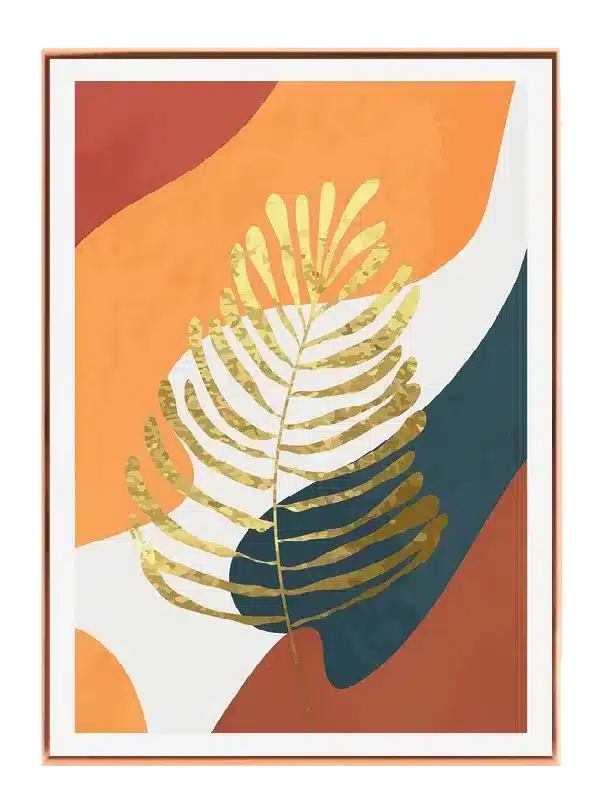 Golden Fern Leaf Plakat