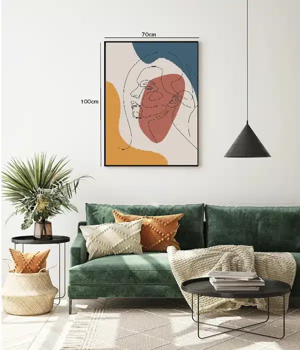 Contoured Face Silhouette Plakat