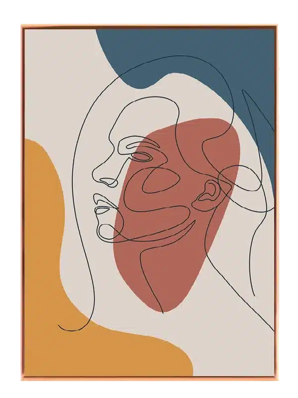 Contoured Face Silhouette Plakat