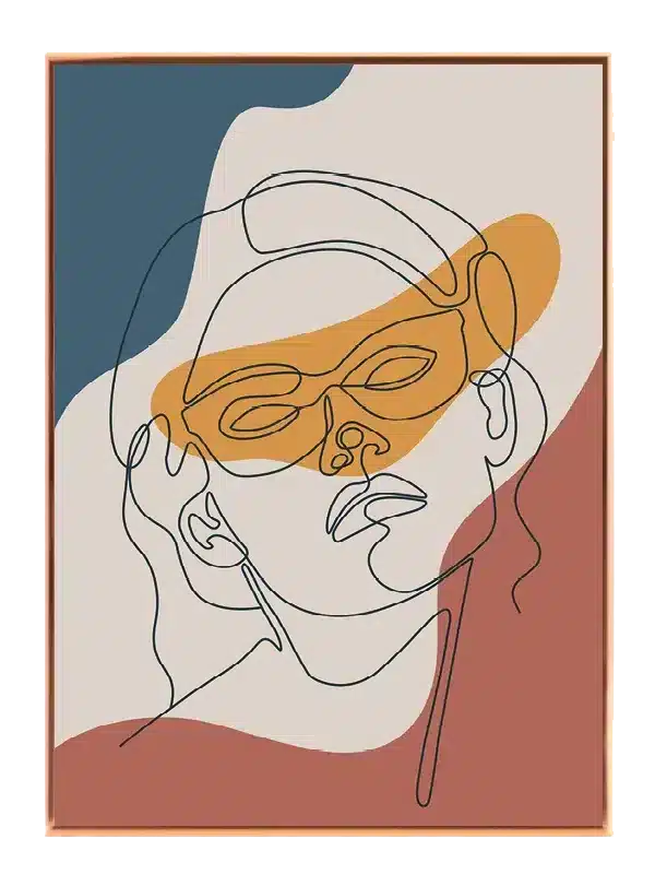 Contoured Masked Elegance Plakat