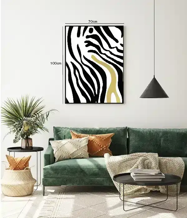 Flowing Black Stripes Plakat