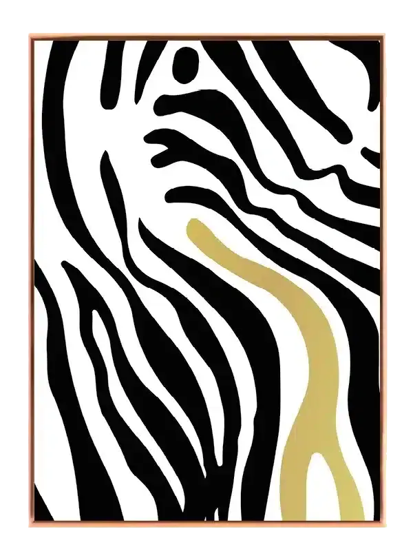 Flowing Black Stripes Plakat