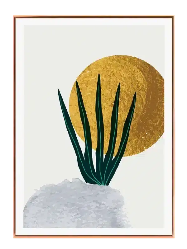 Sunlit Agave Silhouette Plakat