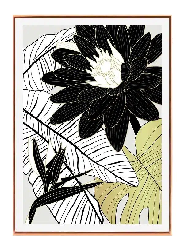 Noir Tropical Bloom Plakat