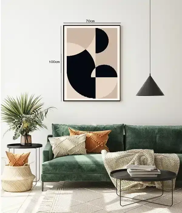 Curved Contrast Forms Plakat