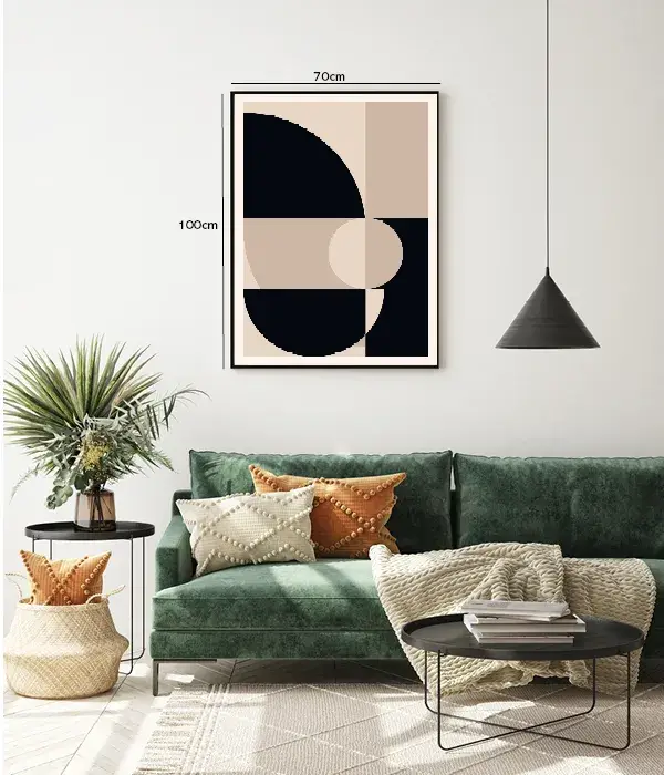 Monochrome Curve Balance Plakat