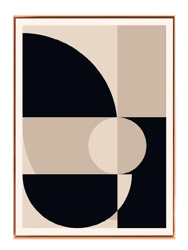 Monochrome Curve Balance Plakat