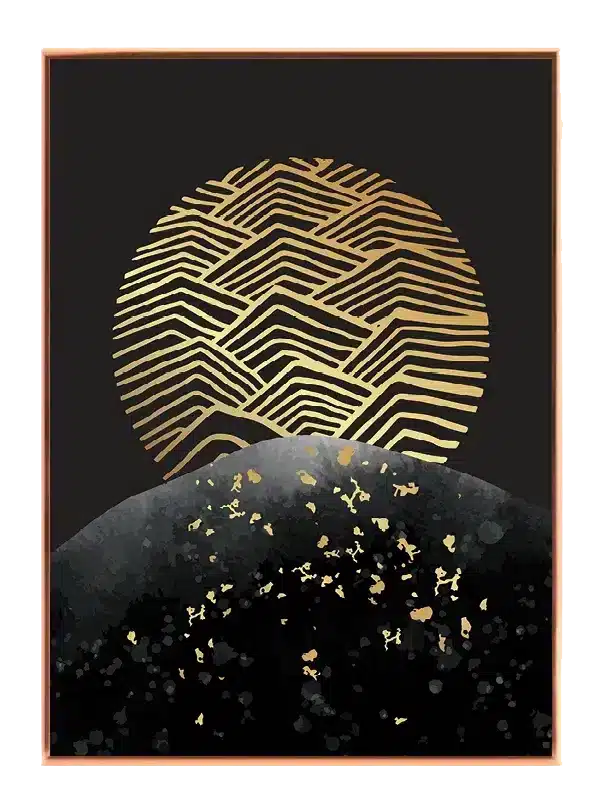 Golden Contour Eclipse Plakat