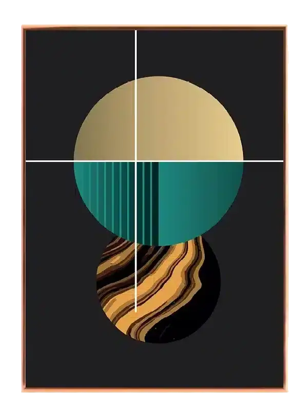 Layered Circle Contours Plakat