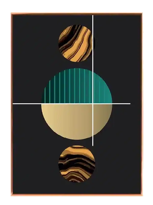 Orbiting Spheres Composition Plakat