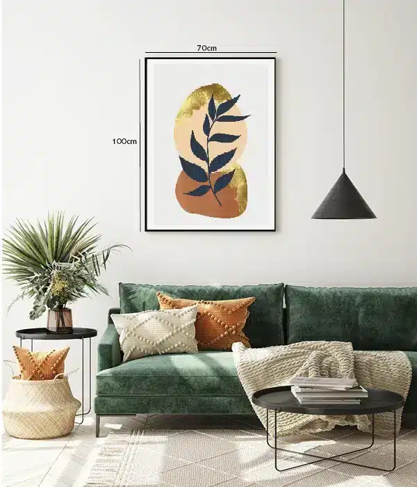 Midnight Leaf Silhouette Plakat