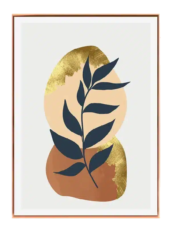 Midnight Leaf Silhouette Plakat