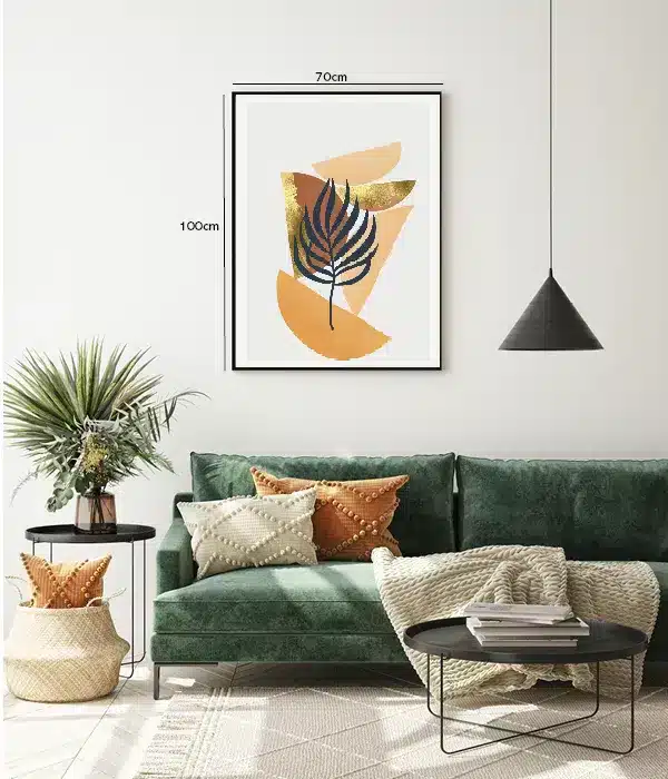 Navy Palm Silhouette Plakat