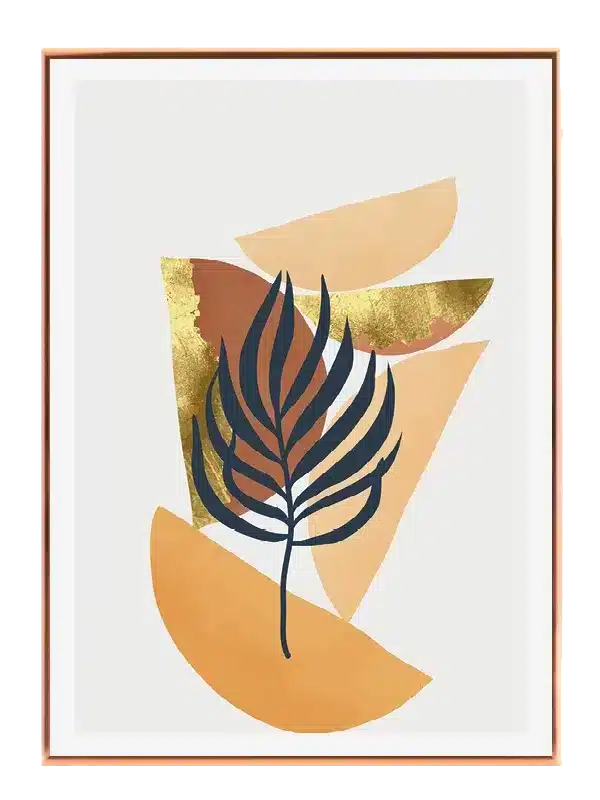 Navy Palm Silhouette Plakat