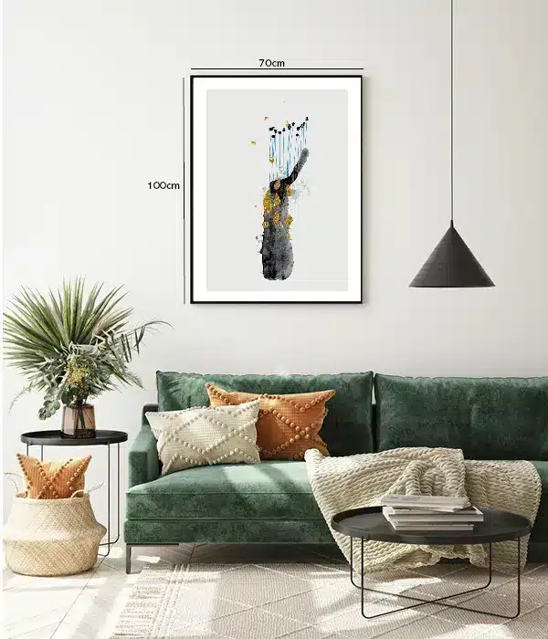 Golden Veins Abstraction Plakat