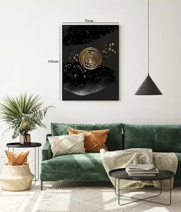 Golden Orbit Rings Plakat
