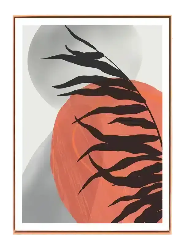 Silhouette Leaf Layers Plakat