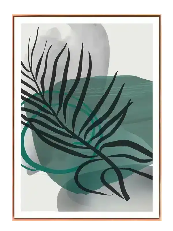 Emerald Palm Silhouette Plakat